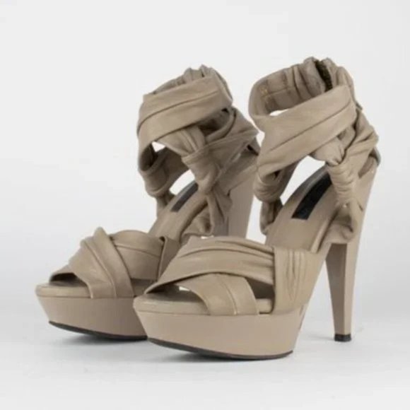Burberry Leather Platform Sandals - Picture 3 of 9